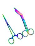 German Lister Bandage Scissors and Hemostat Forceps Set