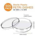 500 Sterile Plastic Petri Dishes with Vents
