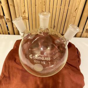 3000mL 3-Neck Round Bottom Flask - Borosilicate