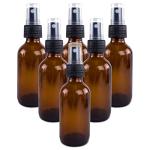 2 oz Amber Boston Round Glass Bottles with Sprayers
