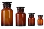 30mL Wide Mouth Amber Glass Reagent Bottle