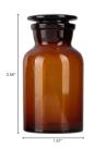 30mL Wide Mouth Amber Glass Reagent Bottle