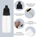 Small 15ML Plastic Squeeze Dropper Bottles - 50 Pack