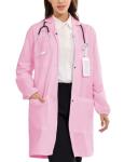 Professional Lab Coat with Snap Closure and Pockets