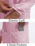Professional Lab Coat with Snap Closure and Pockets