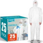 FURWEY 25-Pack Disposable Hazmat Suits, 2X-Large