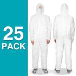 FURWEY 25-Pack Disposable Hazmat Suits, 2X-Large