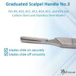 Sterile Carbon Steel Blades #10 with Scalpel Handle