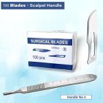 Sterile Carbon Steel Blades #10 with Scalpel Handle