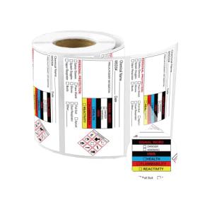 Chemical Label Stickers - 300 Pack, 2x4 Inch