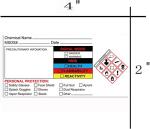 Chemical Label Stickers - 300 Pack, 2x4 Inch