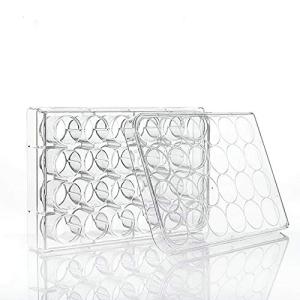 24 Well Plates with Lid, Flat Bottom (12 Pack)