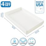Acrylic Serving Trays Set of 4 - 15" x 10