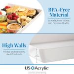 Acrylic Serving Trays Set of 4 - 15" x 10