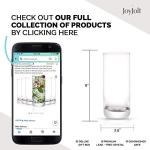 JoyJolt Faye Set of 6 Lead-Free Highball Glasses