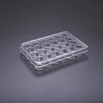 24 Well Plates with Lid, Flat Bottom (12 Pack)