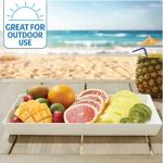 Acrylic Serving Trays Set of 4 - 15" x 10