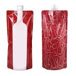 750 ml Reusable Plastic Drink Pouches - 2 Pack
