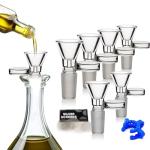 Thick Glass Funnel Set with Handle - 6 Pack