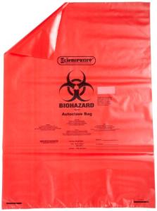 Red Biohazard Disposal Bags with Warning Labels, 200 Pack