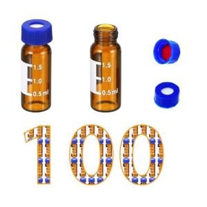 Amber Autosampler Vials 2 mL, 100 Pack
