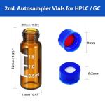 Amber Autosampler Vials 2 mL, 100 Pack
