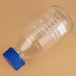 Clear Graduated Glass Bottle with GL45 Cap, 500ml