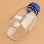 Clear Graduated Glass Bottle with GL45 Cap, 500ml