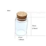 2 Pack Clear Glass Vials with Cork Stopper