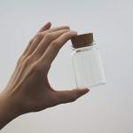 2 Pack Clear Glass Vials with Cork Stopper