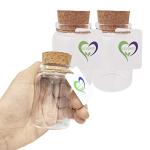 2 Pack Clear Glass Vials with Cork Stopper