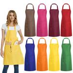 DUSKCOVE 8 Pack Colorful Bib Aprons with Pockets