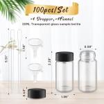 100 Pack of 20ml Leakproof Glass Vials