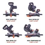 Evolution R185SMS+ Sliding Miter Saw with Blade