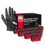 Black Vinyl Exam Gloves, Powder Free, Latex Free