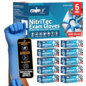 Heavy Duty Blue Nitrile Disposable Gloves - 1000 Pack