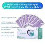 Premium 4-Ply Disposable Face Masks for Adults, 50 Pack