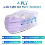 Premium 4-Ply Disposable Face Masks for Adults, 50 Pack