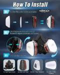 2 Pack Respirator Gas Masks with 6001 Filters