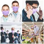 Premium 4-Ply Disposable Face Masks for Adults, 50 Pack