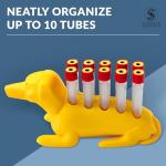 Dachshund Test Tube Rack for 10 Tubes - Yellow