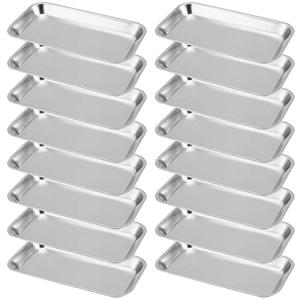 16 Pack Stainless Steel Surgical Trays for Labs