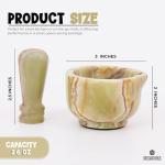 Green Marble Mortar and Pestle Set - 3 Inch
