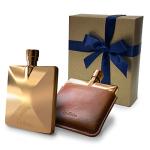 Rose Gold Stainless Steel Flask with Velvet Bag