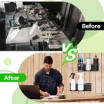Heavy-Duty Wall-Mount Spray Bottle Holder Rack