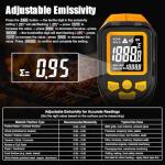 NJTY Infrared Thermometer Gun, -58°F to 1472°F