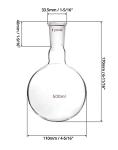 QWORK 500ml Round Bottom Boiling Flask
