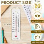 20 Pcs Mercury-Free Science Thermometers for Students