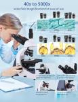 Woehrsh Dual-Stage Trinocular Microscope with USB Camera