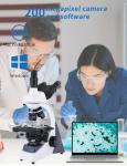 Woehrsh Dual-Stage Trinocular Microscope with USB Camera